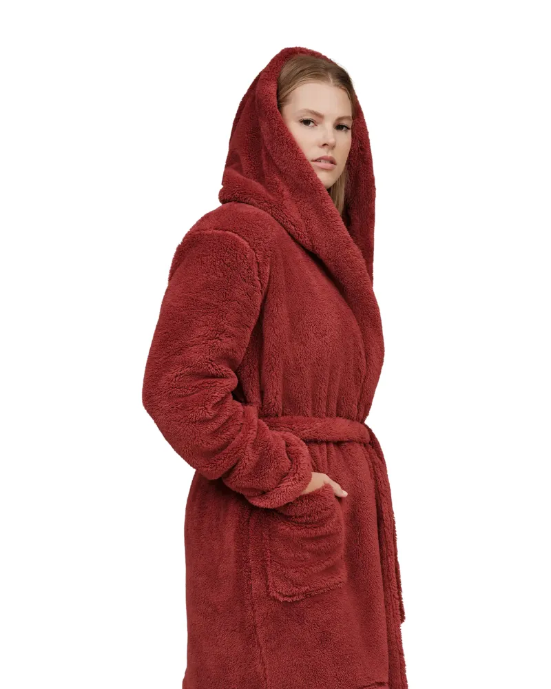 1121091 Rubious Aarti Hooded Plush Robe