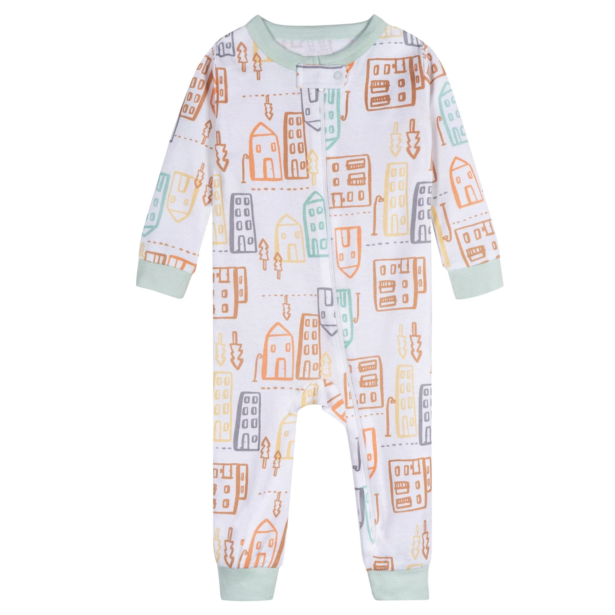 3-Pack Baby Neutral City Sunset Footless Pajamas