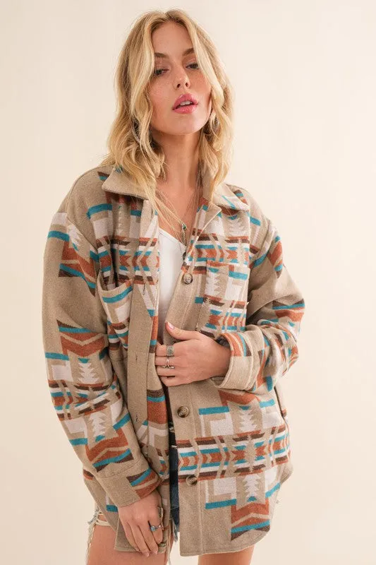 Aztec Shirt Jacket