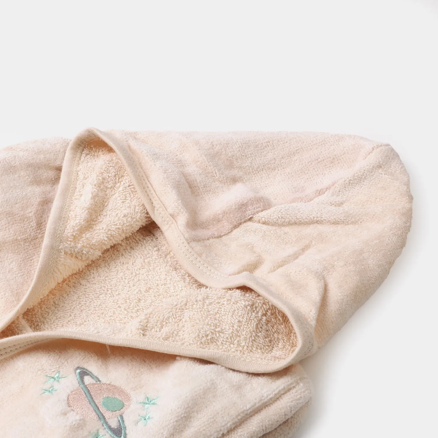 Baby Cotton Hooded Bath Gown - Peach