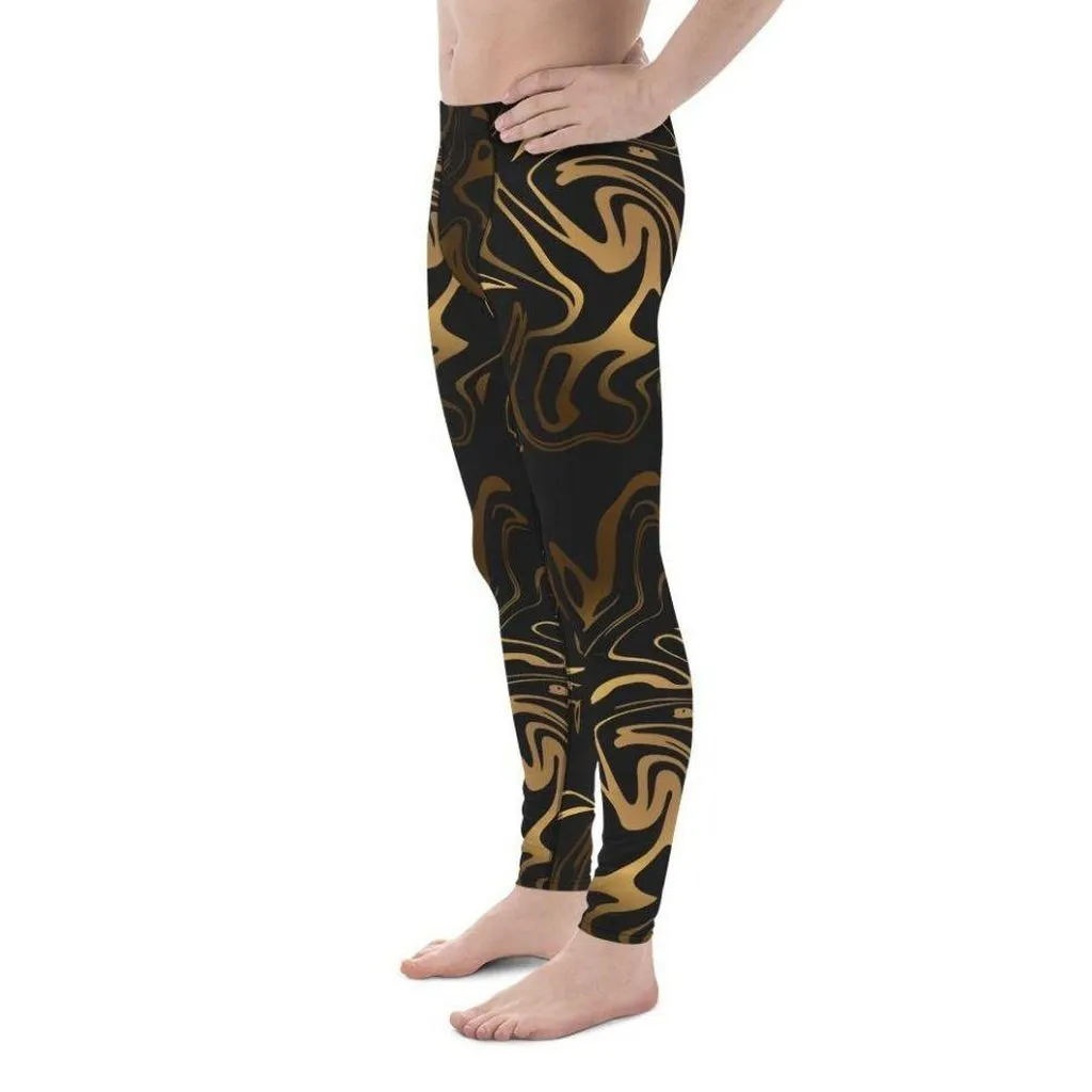 Black & Gold Men's Leggings