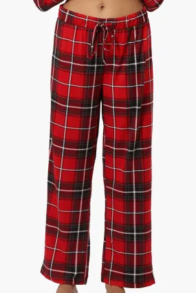 Canada Weather Gear Plaid Wide Leg Pajama Pants - Red