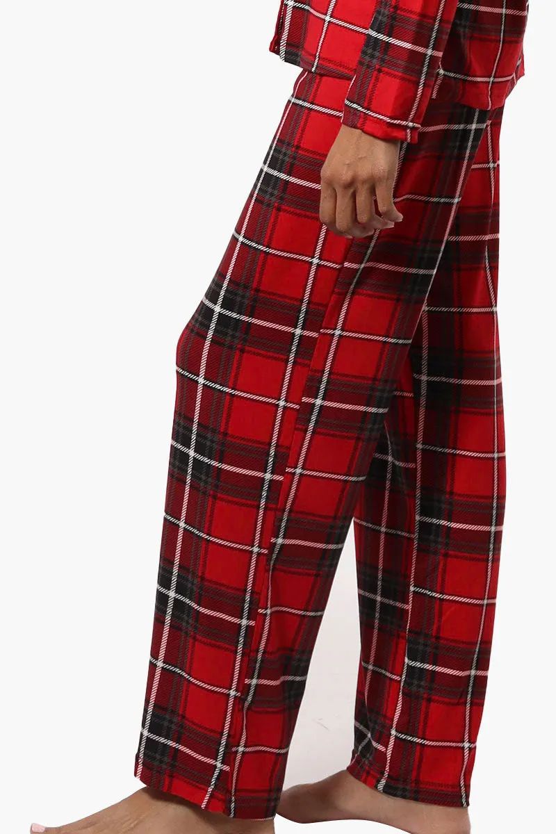 Canada Weather Gear Plaid Wide Leg Pajama Pants - Red