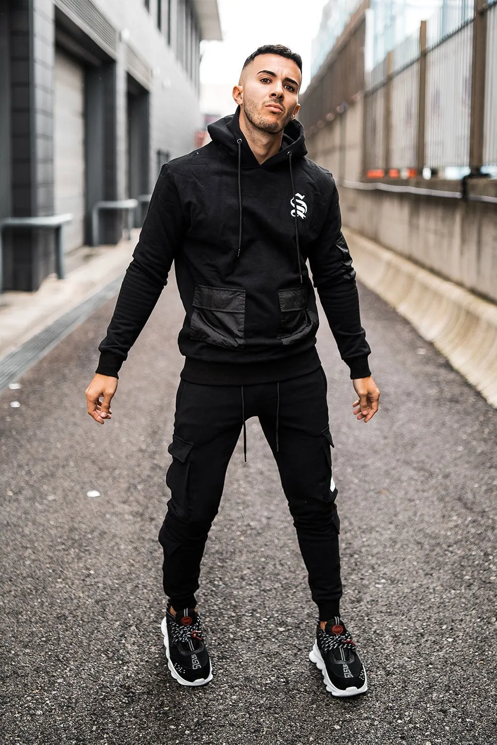 Cargo Utility Hoodie - Black