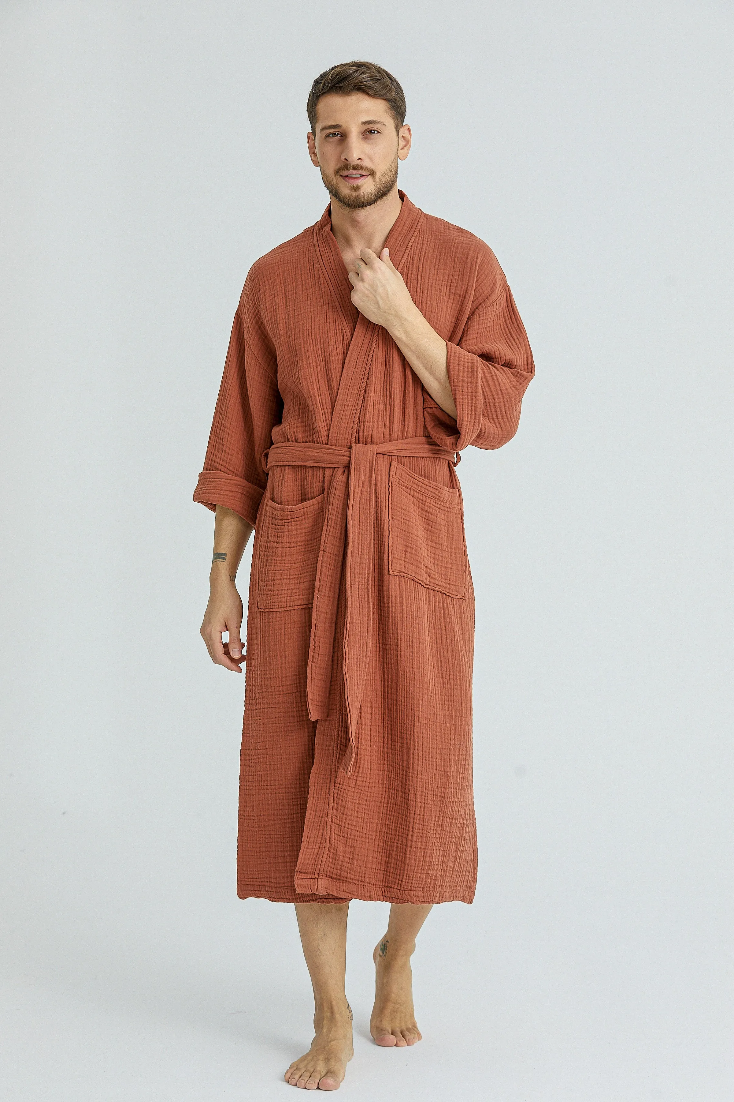 Cassia Men's Robes - Cinnamon