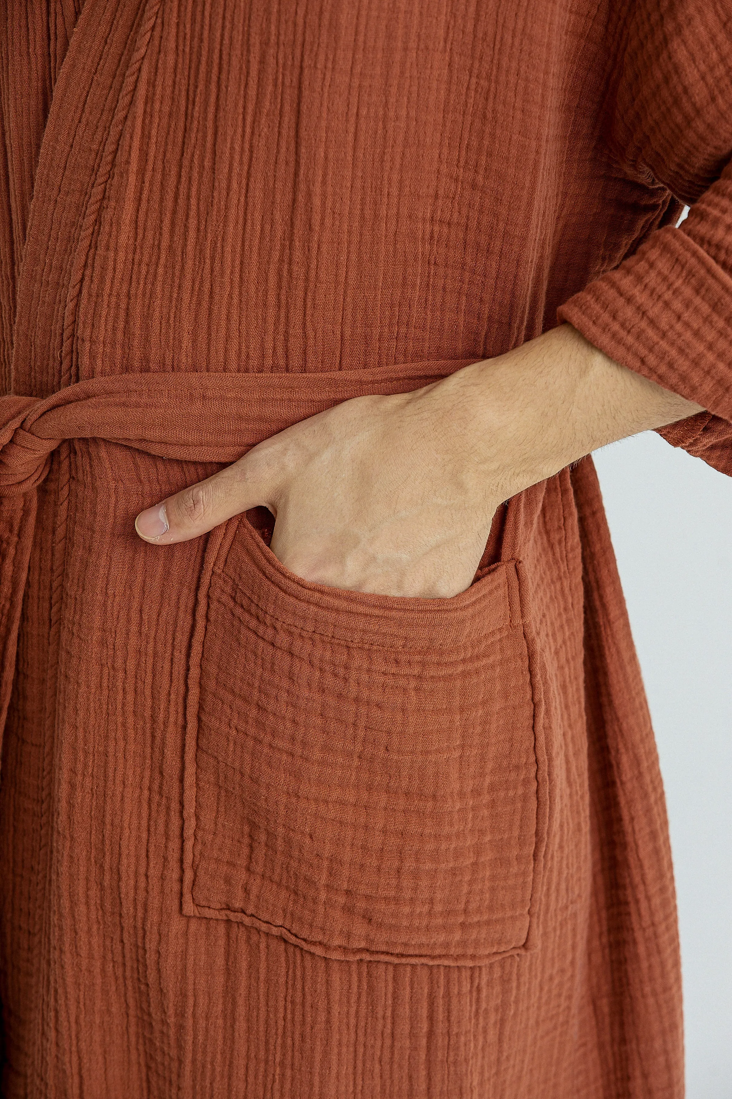 Cassia Men's Robes - Cinnamon