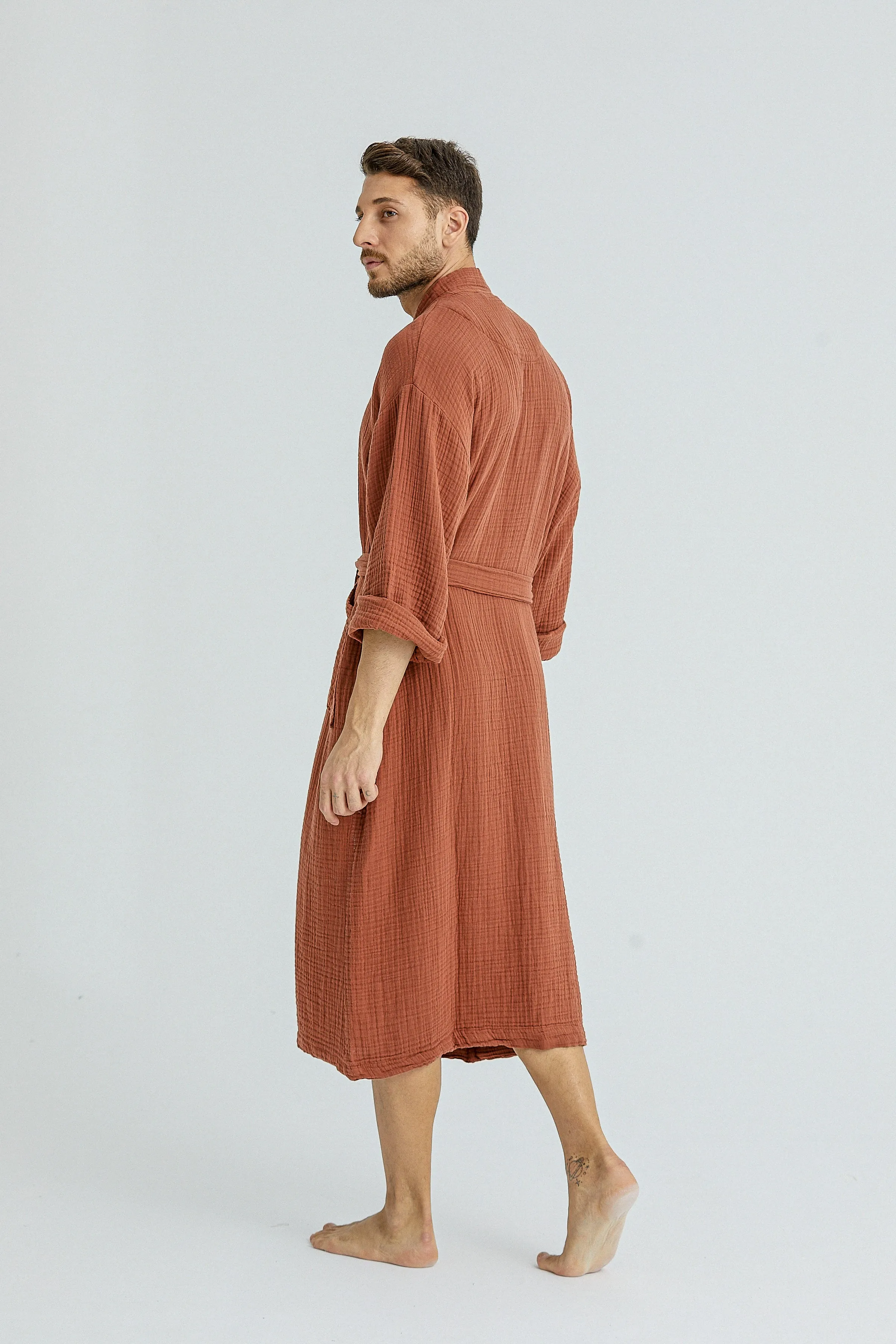 Cassia Men's Robes - Cinnamon