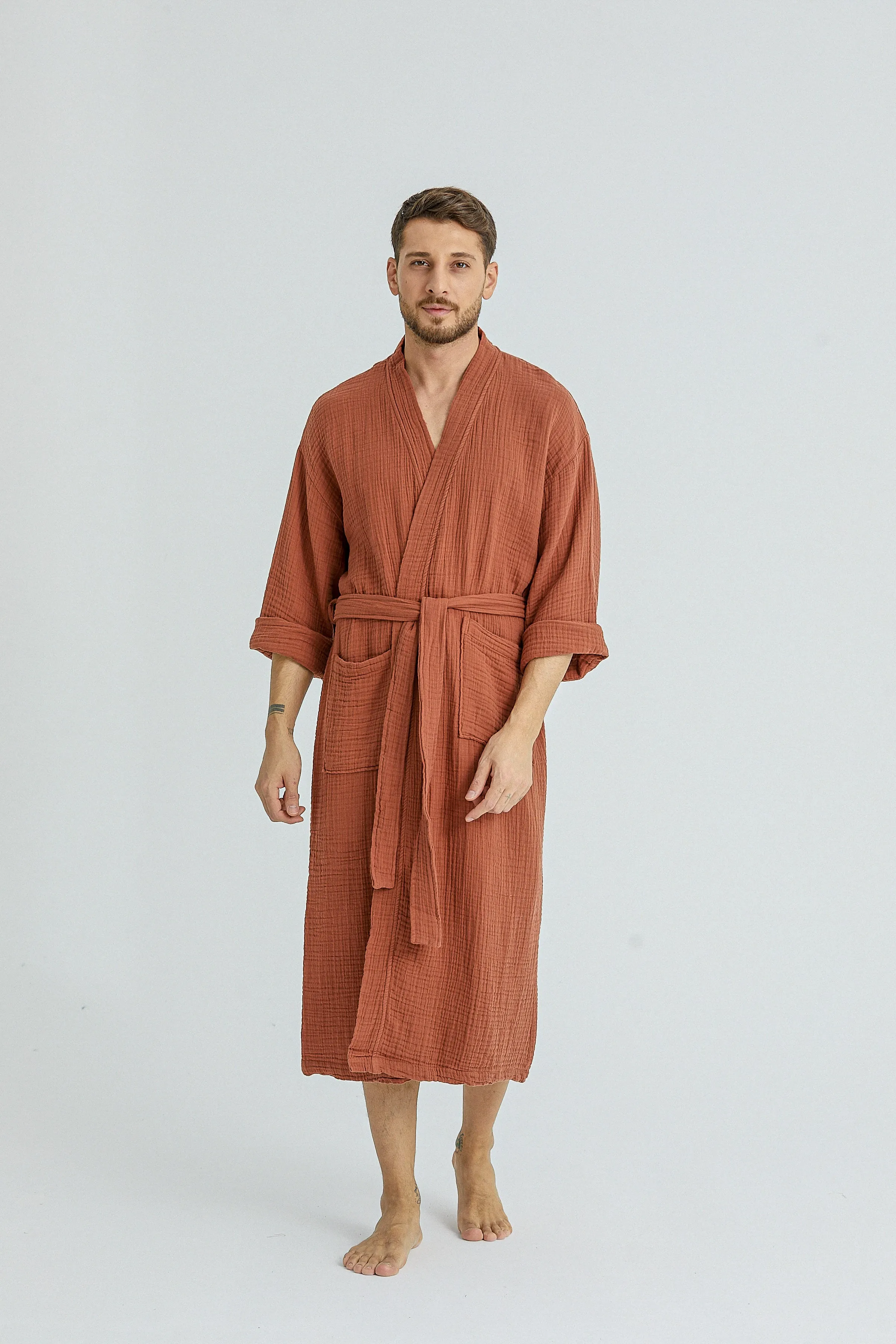 Cassia Men's Robes - Cinnamon