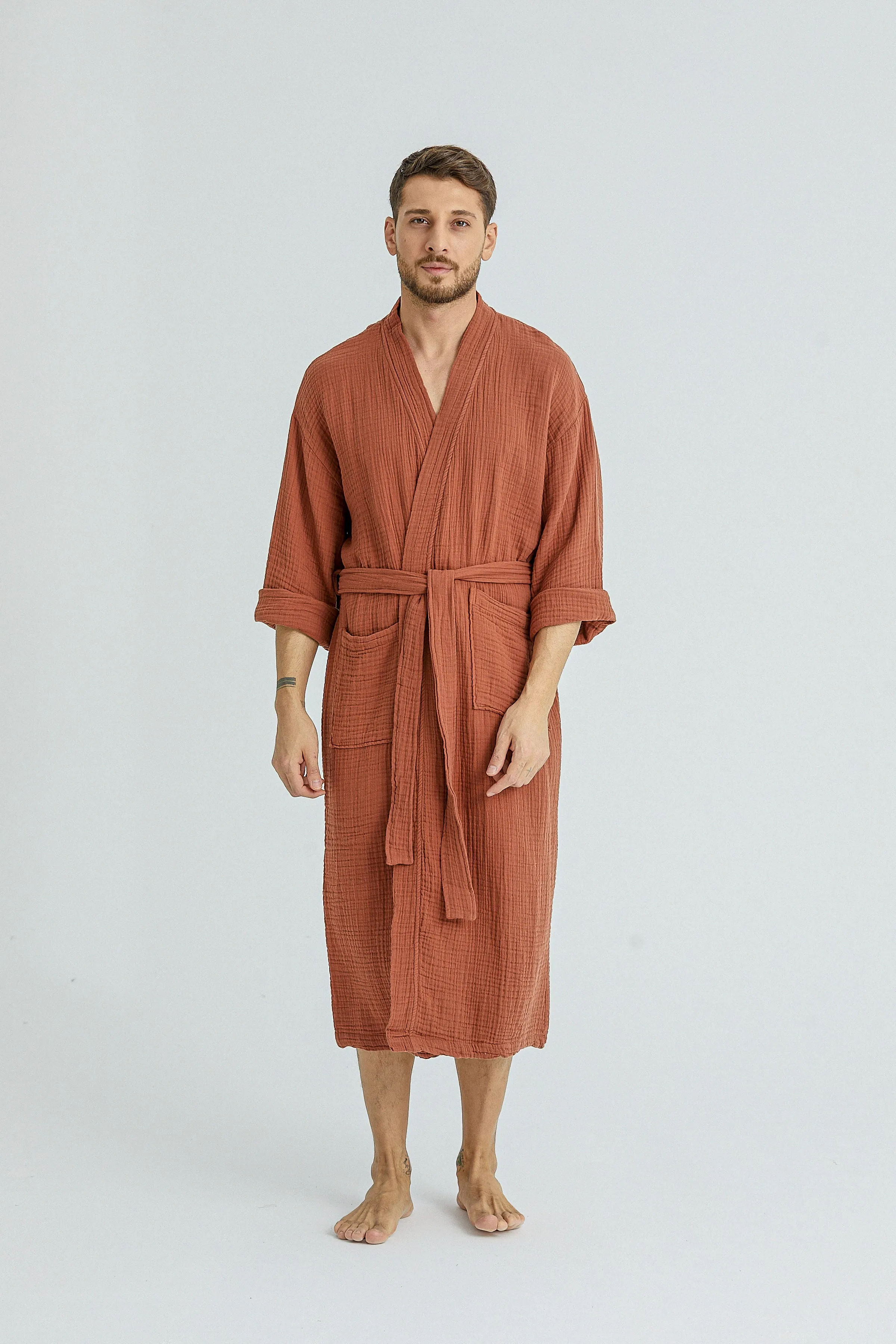 Cassia Men's Robes - Cinnamon