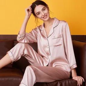 Classic Style 100% Silk Pajamas