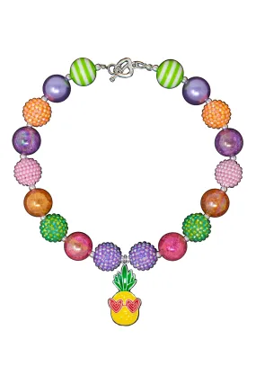 Cool Colorful Pineapple Bubblegum Necklace