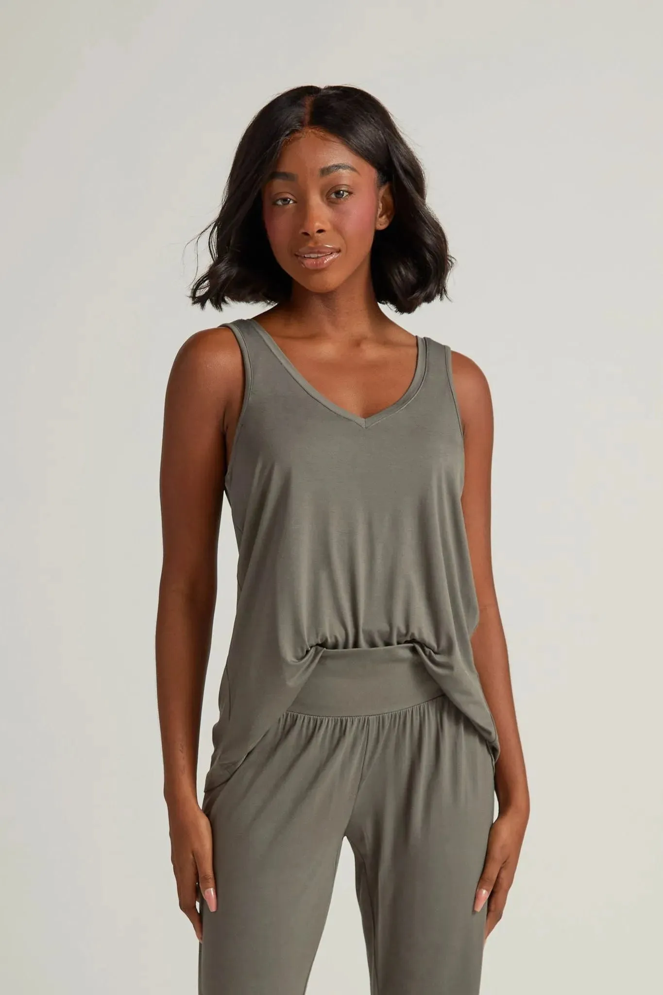 Faceplant Bamboo Double-V Pajama Tank