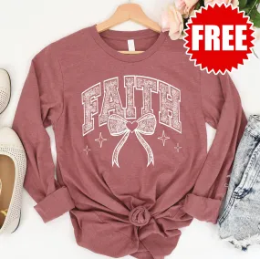 Faith Lace Long Sleeve - Heather Mauve