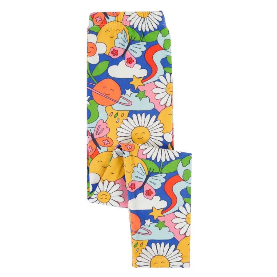 Frugi Organic Libby Printed Leggings - Retro Happy