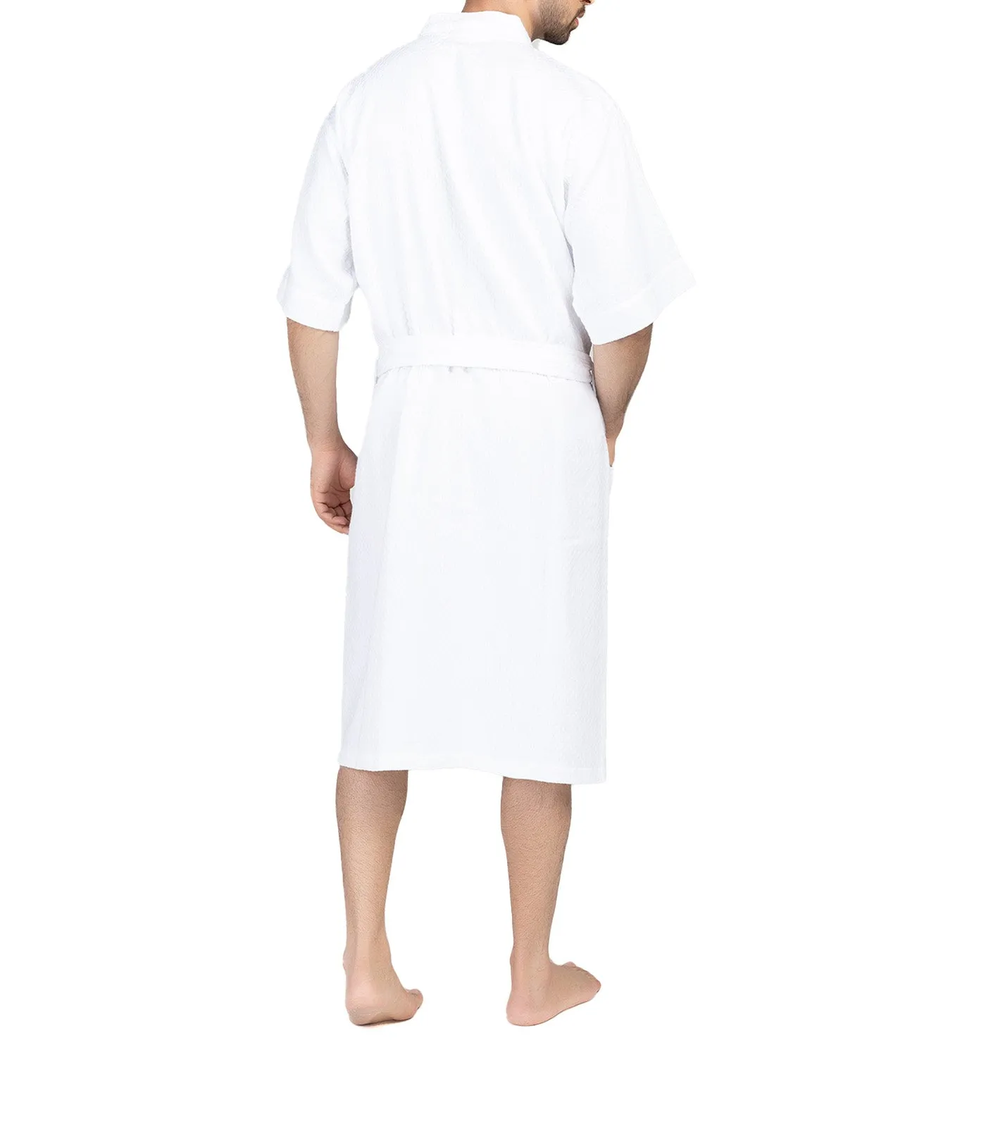 Honeycomb Robe for Male - White