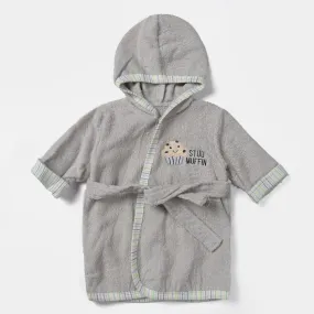 Hooded Baby Bath Gown | Grey