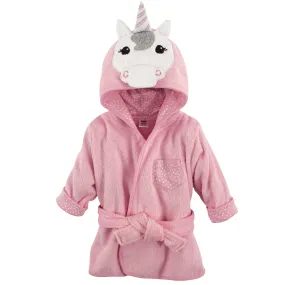 Hudson Baby Cotton Animal Face Bathrobe, Unicorn