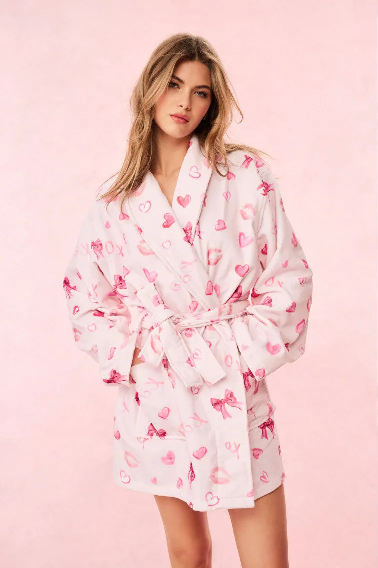 Indie Cotton Bath Robe - BLUSHING KISSES