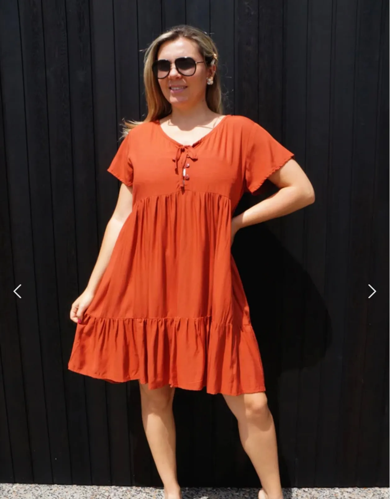 Kiki Dress - Rust