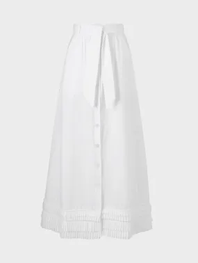 Mimma Skirt Cotton Poplin White