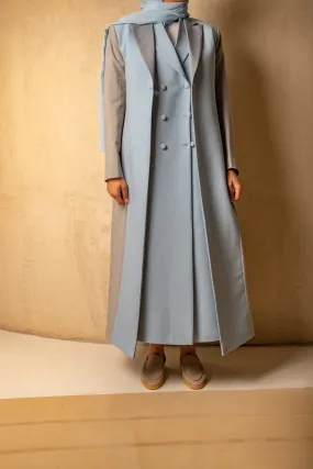 MULTICOLOR-BLUE ABAYA COAT