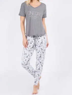 "One Day At A Time" Super Soft Pajama Pant Set