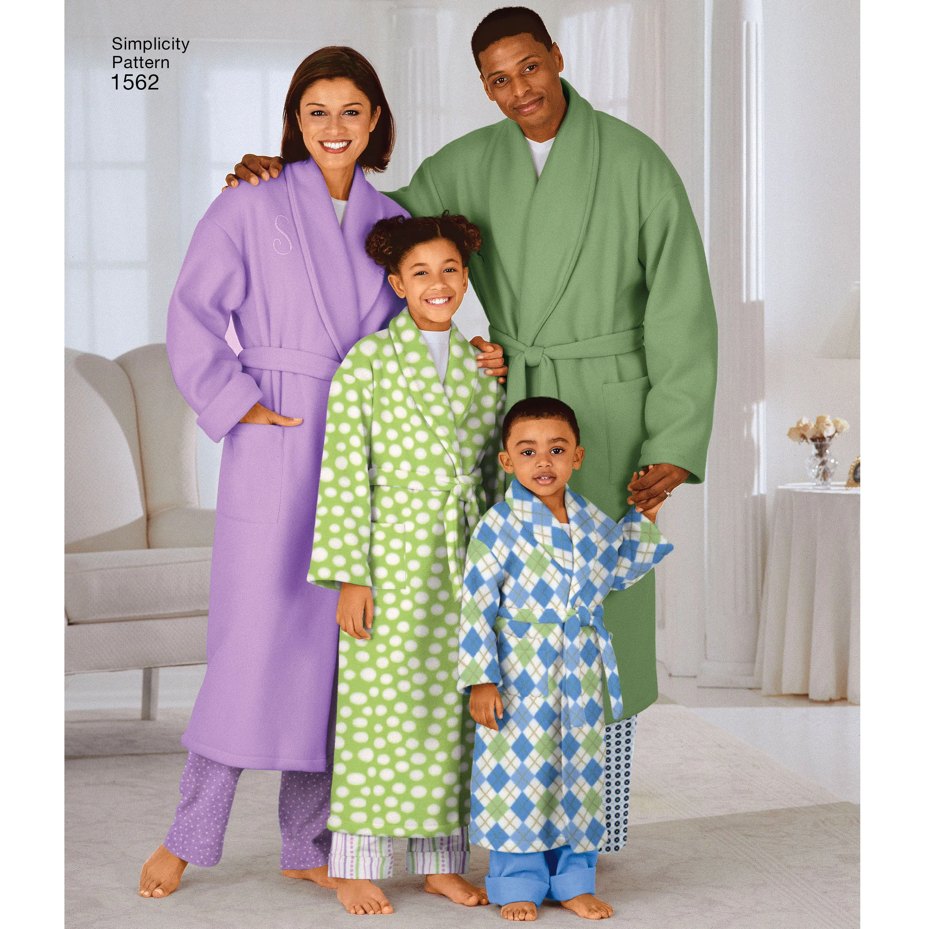 Simplicity Sewing Pattern 1562 Child’s, Teens’ and Adults’ Robe and Belt