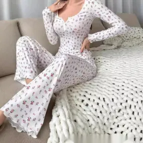 Soft Little Floral Print Pajamas