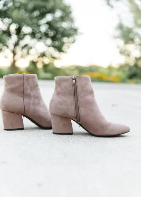 Taupe Pointed Toe Bootie - FINAL SALE