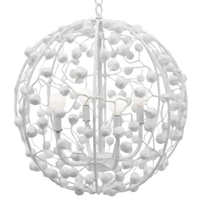 Whimsical Sphere Chandelier in White