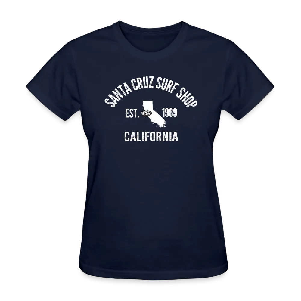 Womens Santa Cruz Surf Shop EST 1969 Simple Tee