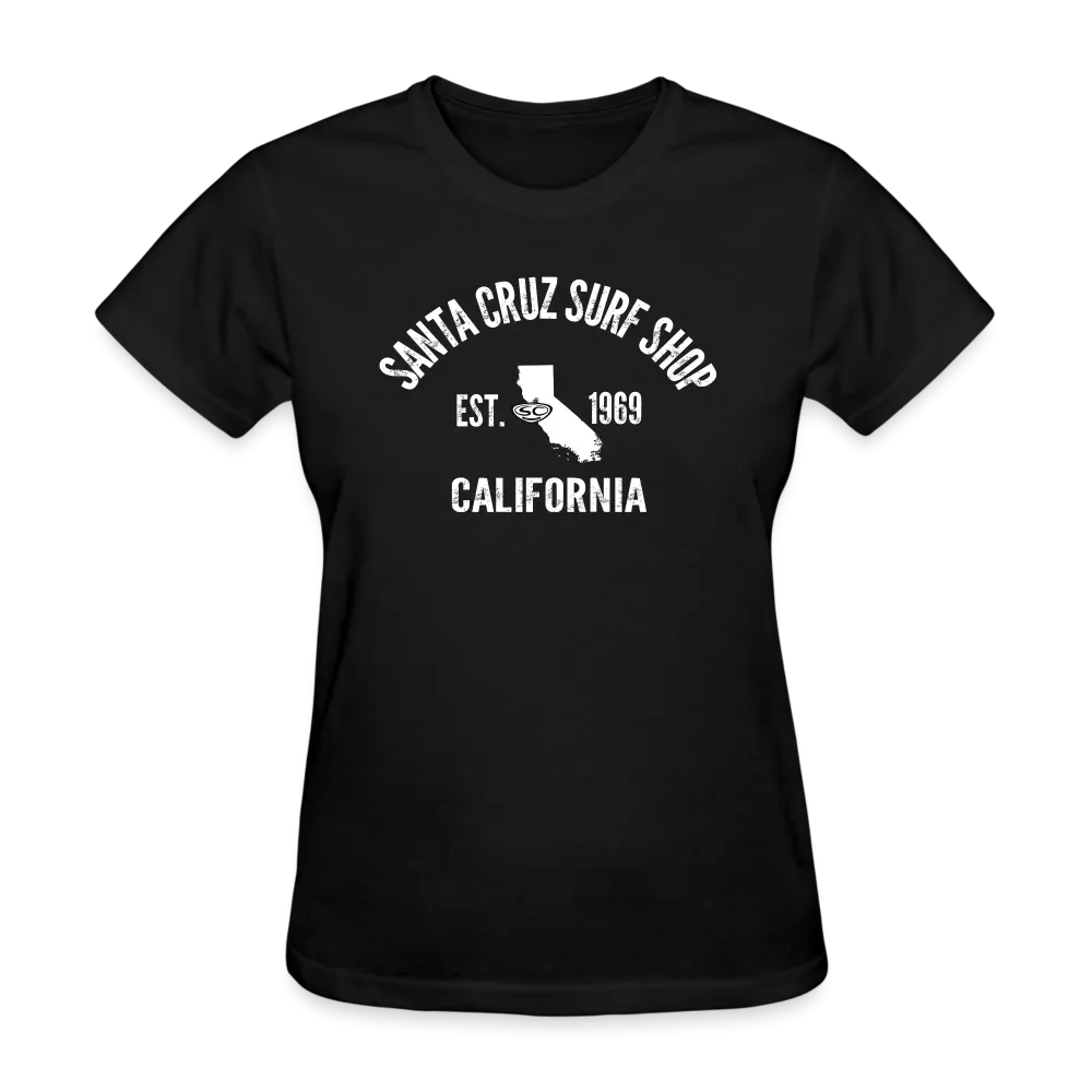 Womens Santa Cruz Surf Shop EST 1969 Simple Tee